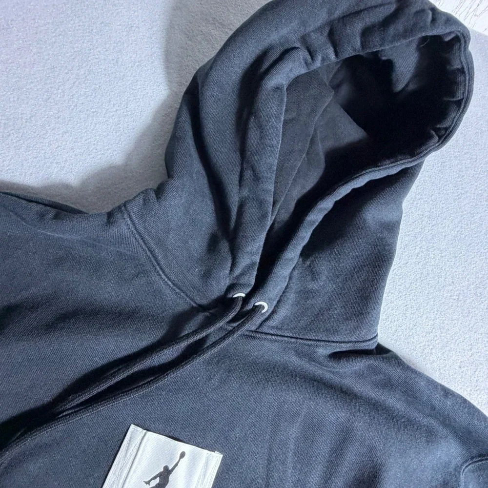 Jordan Flight Essentials Hoodie Mens Small Black Jumpman Patch Pullover CV2244